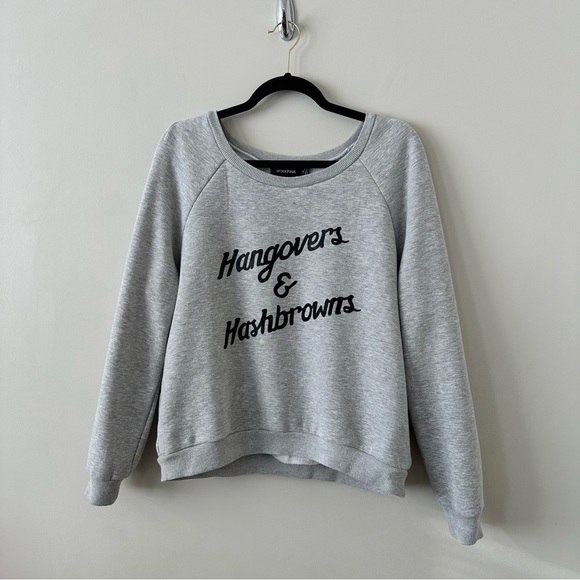 Minkpink-“Hangovers & Hashbrowns” Fleece Lined Pullover (Size: Medium) - Picture 3 of 6